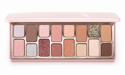 🌸 Eyeshadow Palette | 16-Color Powder | Makeup Lover Gift | Rose Gold Shimmer