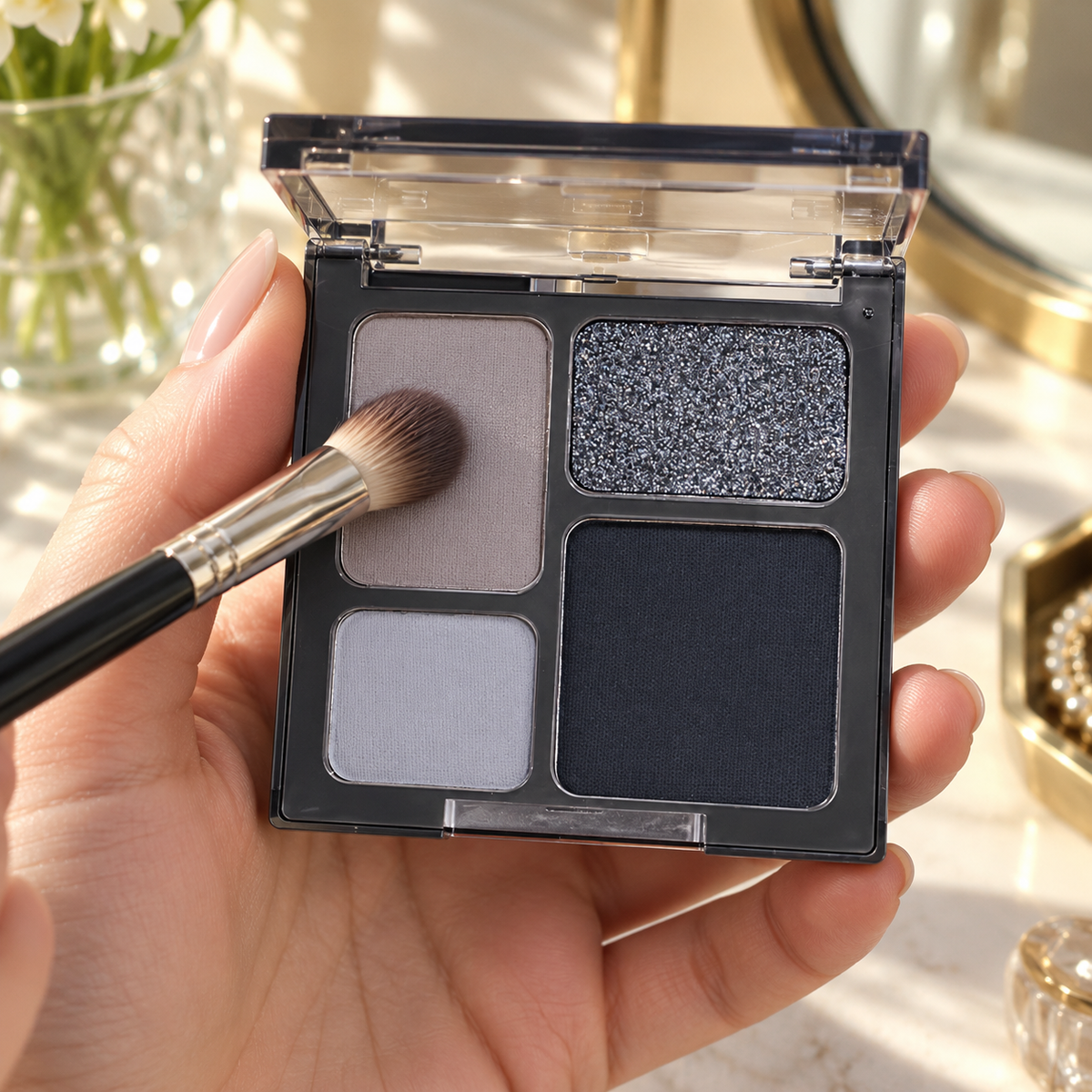 🎨 Eyeshadow Palette | Powder Finish | Beauty Gifts | Smoky Elegance