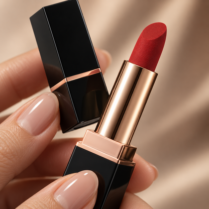 💋 Matte Lipstick | Waterproof Wear | Evening Gift | Ruby Red
