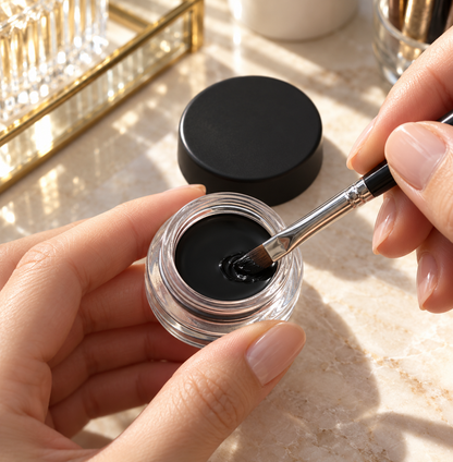 🖤 Eyeliner Gel | Precision Brush | Bold Eyes | Defined Finish