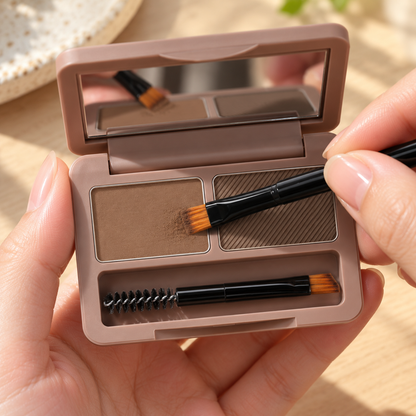 🤎 Eyebrow Powder | Dual-Shade Compact | Everyday Beauty Gift | Naturally Defined Brows