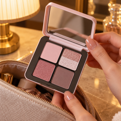 🎀 Eyeshadow Palette | Soft Powder | Everyday Makeup Gift | Dreamy Rose Shimmer