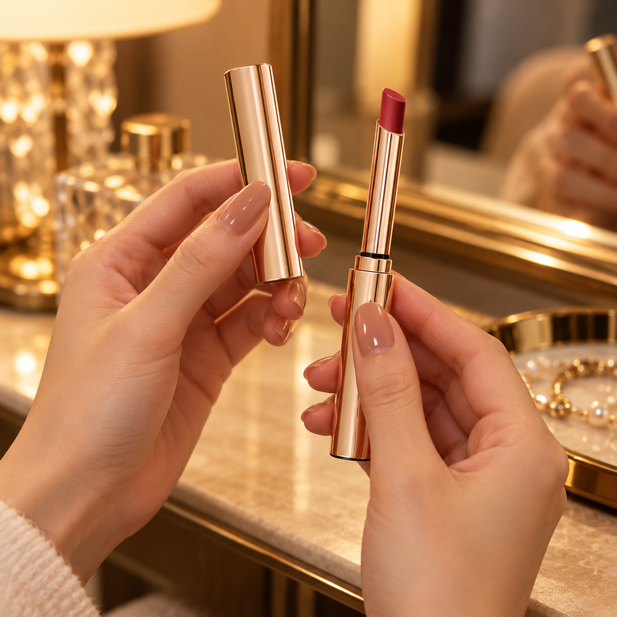 💄 Matte Lipstick | Velvety Color | Daily Beauty Gift | Elegant Rose Finish