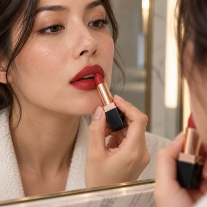 💋 Matte Lipstick | Waterproof Wear | Evening Gift | Ruby Red