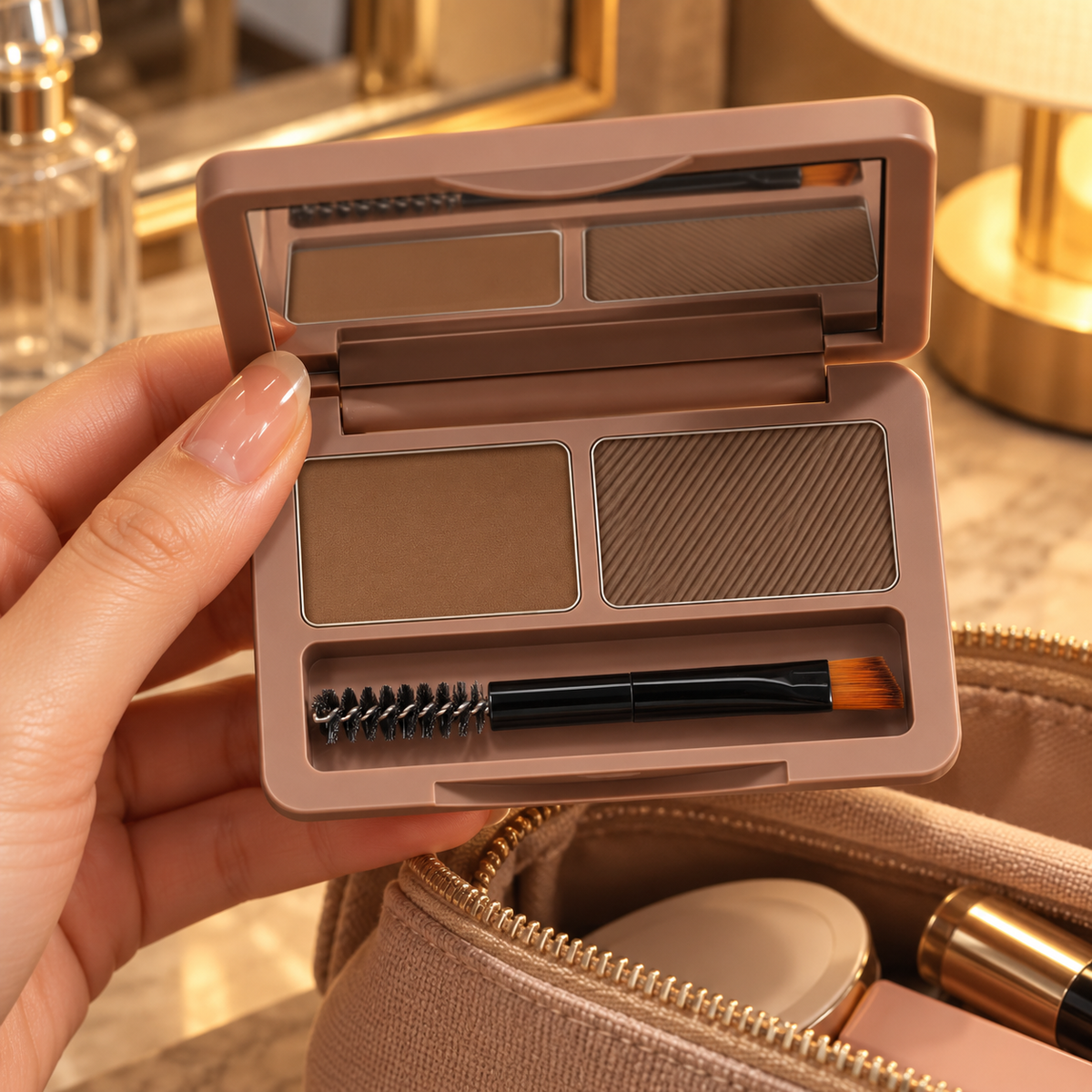 🤎 Eyebrow Powder | Dual-Shade Compact | Everyday Beauty Gift | Naturally Defined Brows