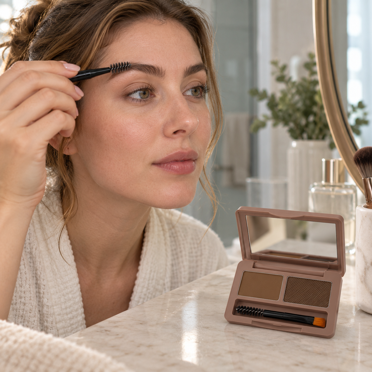 🤎 Eyebrow Powder | Dual-Shade Compact | Everyday Beauty Gift | Naturally Defined Brows